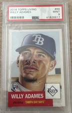 2018 Topps Living Set #69 Willy Adames PSA 9 Mint RC Rookie Card. rookie card picture