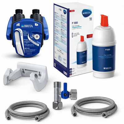 AORA Untertisch Wasserfilter - kompatibel mit BRITA P1000 verschiedene Sets