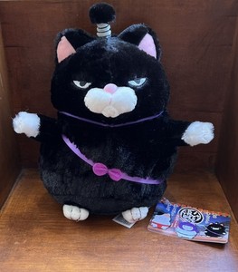 Japanese Amuse Kuromame Higemanjyu Black Samurai Kitty Cat Plush Soft Toy NWT