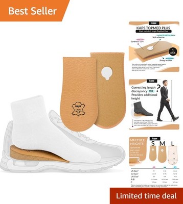 Topmed Plus Leather Covered Heel Raise for Optimal Comfort - Size S, 5mm High