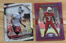 2025 Prizm Will Johnson Silver Disco RC #370 + Certified Purple Budda Baker /299