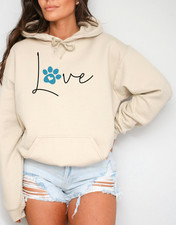 Love Paw dog Sweatshirt, Love Dog Sweatshirt, Dog Lover Hoodie