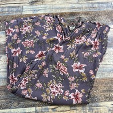 American Eagle Womens Pants Wide Leg Semi Sheer Floral Pull On Crinkle Medium