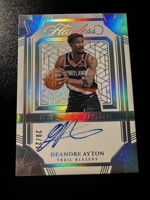 2024-25 Panini Flawless Framework DeAndre Ayton Auto. #d /25 Blazers Lakers