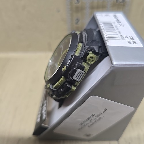 Armitron Men's Digital Watch 40/8439GBKTC Chrono Alarm WR165FT Green Accents - Picture 4 of 5