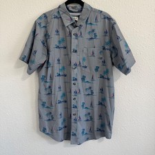 Magellan Men Size S Classic Fit Short Sleeve Fishing Shirt Coastal Patterned