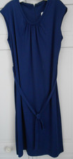 vintage woman's navy blue poly dress by Lorac orig/Lady Carol union made sz med