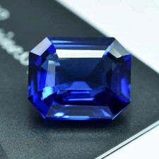 Natural BLUE Flawless Sapphire CERTIFIED 10.00 Ct Emerald Cut Loose Gemstone