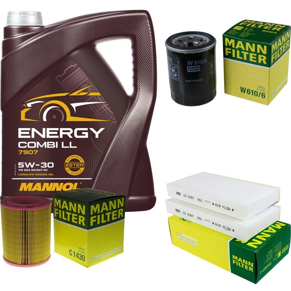 Mann Inspektionspaket 5L Mannol Energy 5W-30 FüR Honda CR-V II 2.0 Civic VII-image