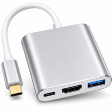 USB C to HDMI Adapter - 4K HDMI Port Multiport AV Converter PD-IN USB-C, USB 3.0