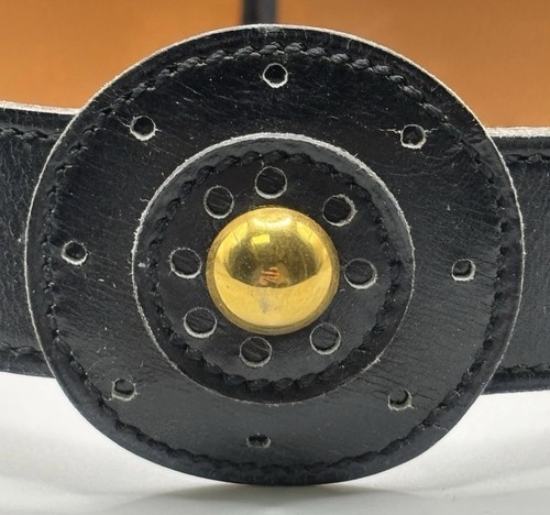 Hermes Black Leather Choker With Gold Plated Bead - Picture 8 of 16