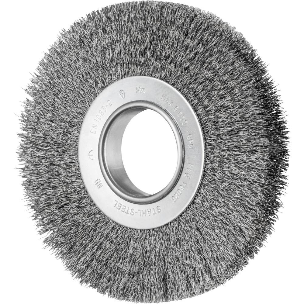 Brosse ronde RBU large non agrandie PFERD TOOLS à fil acier ondulé