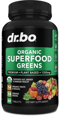 Organic Superfood Greens & Fruit Supplements - Energy Super Food Fruits and V...