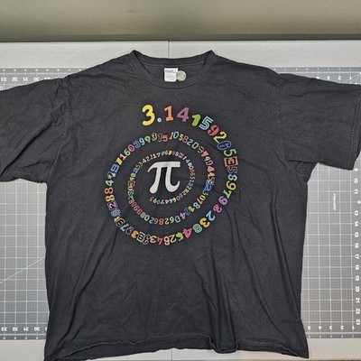 Y2k Pi Day 3.14 Tshirt Xxl Math Spiral Nerdcore Academic Physics Grunge Hip Hop