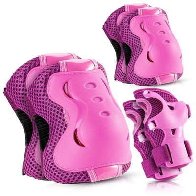BOSONER Knee Pads for Kids Roller-Skating - Adjustable Protective Small, Pink 