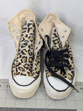 Converse Chuck Taylor Size 4 Leopard Sneakers All Star High Top Made in USA