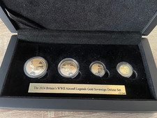 2024 Britain’s WWII Aircraft Legends Gold Sovereign Deluxe Proof Set. CERTIFIED