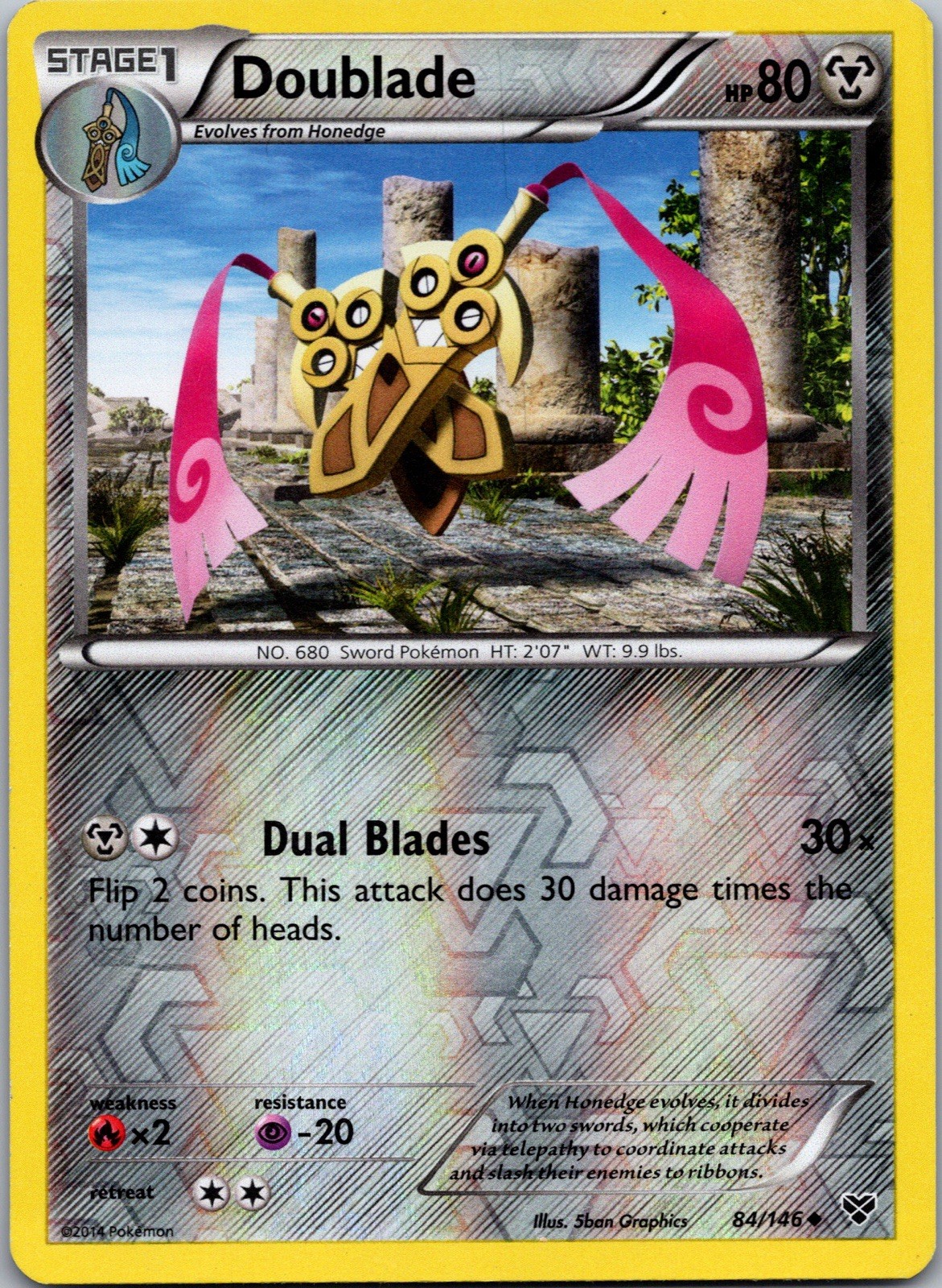 Doublade - 84/146 - Reverse Holo - Lightly Played - XY (Base Set) - NM/M - New