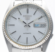 Vintage NEAR MINT SEIKO 5 7S26-3110 Silver Dial Day Date Automatic Men's Watch
