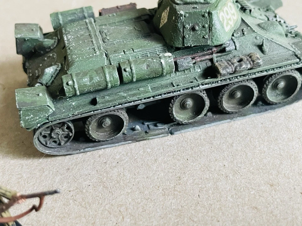 Custom Painted Soviet Soldiers & Tank Miniatures WWII War Games Russian 1:76 - Image 3 of 4