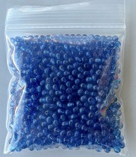 Pkg of 1000 each Fluorescent Blue 4mm Plastic Round Beads