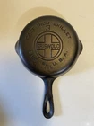 Antique Griswold Cast-Iron Skillet #3 Large Block Logo 709B No Wobble Sits Flat