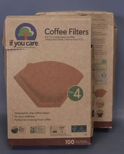 If You Care 4 Natural Brown Cone Coffee Filters, 100 Ct Per pack  Pack of 2 