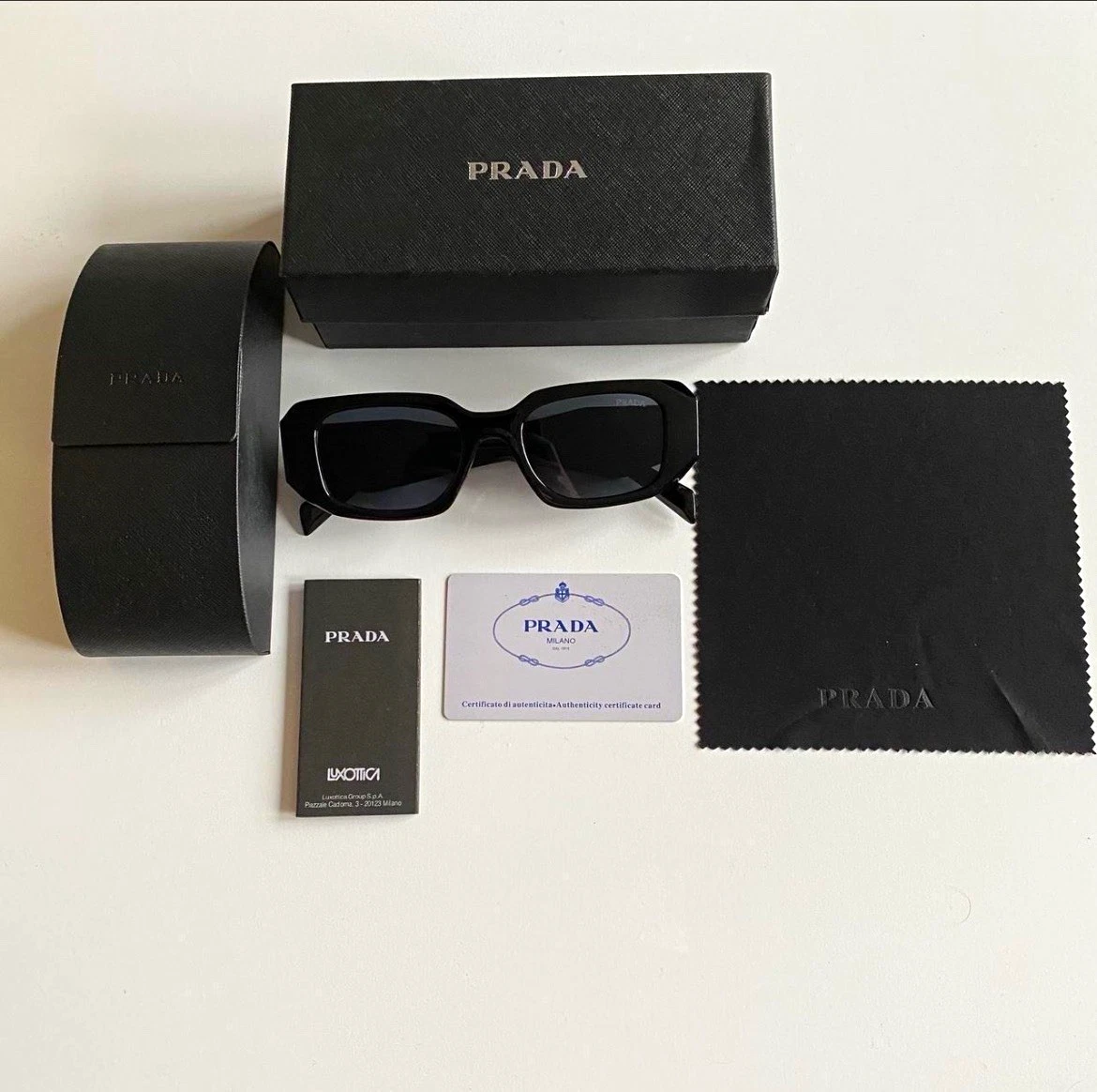 PRADA Black Black Sunglasses for Women for sale | eBay