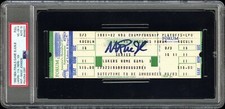 MAGIC JOHNSON SIGNED 1982 NBA FINALS GAME 6 LAKERS TITLE #8 TICKET PSA 4 AUTO 10