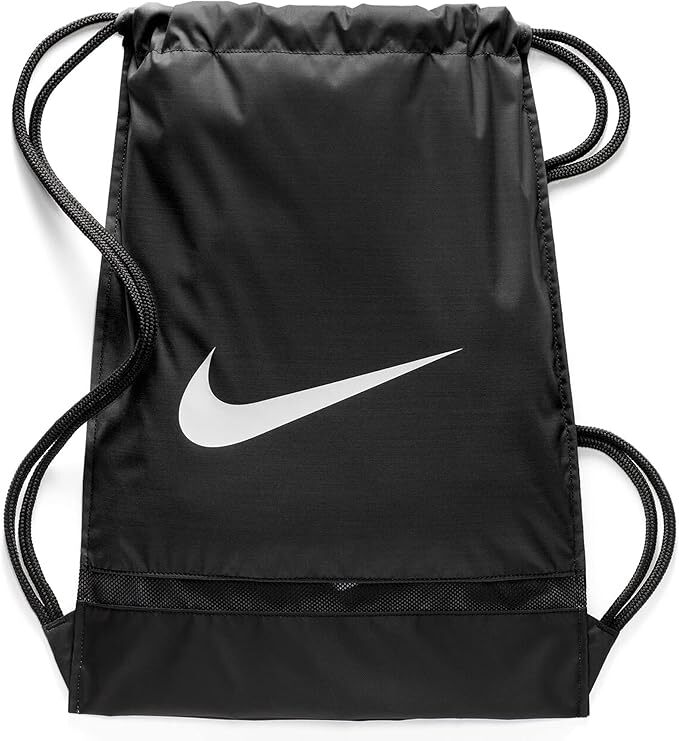 Nike Brasilia Training Gymsack Drawstring Backpack in Black and White