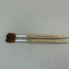 Vintage M. GRUMBACHER Paintbrushes 7920 USB 14 U.S.A. NEW OLD STOCK Set Of 2 (E)
