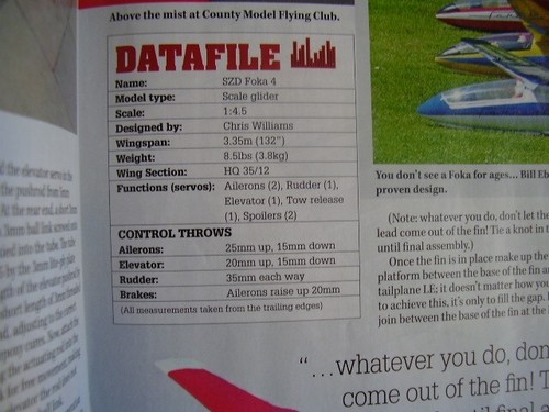 RCM&E MODEL AIRCRAFT MAGAZINE FEBRUARY  2024 & SZD FOKA PLANS PART ONE 132" SPAN - Picture 4 of 4