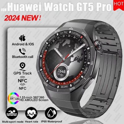New For Huawei Watch SmartWatch Screen NFC GPS Tracker Bluetooth Call Health Lot