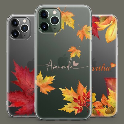Personalisiert Rose Gold Herbst blätter Design Handyhülle für iPhone 17 16 15 14