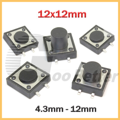 Momentary Tactile Switch Push Button Mini Miniature Micro PCB Mounted SMD 4 Pin