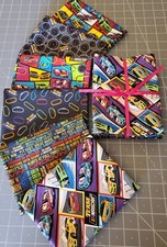 NASCAR Racing, Race Car 6 Pc Fat Quarter Fabric Bundle 100 Cotton Fast Ship