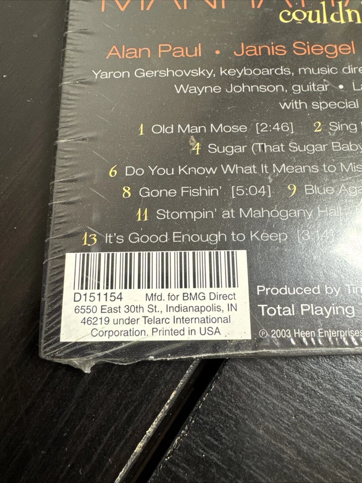 The Manhattan Transfer•Couldn't Be Hotter•FACTORY SEALED•CD 83586•Telarc 03 BMG - Image 3 of 3