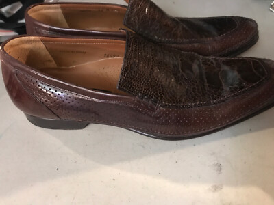 Mezlan‎ Platinum Brown Ostrich Oxford Shoes Size 9M Ostrich Split toe Derby – Mezlan main image 2