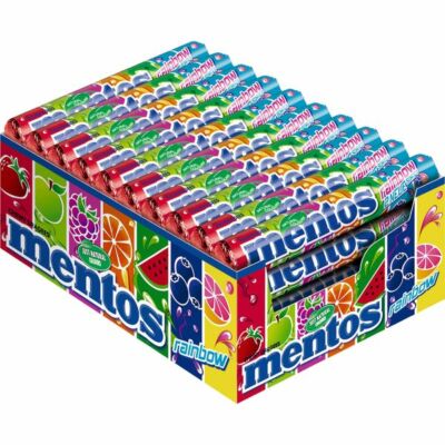 Mentos Rainbow Rolle, Kau-Bonbon, Dragee, 40x37.5 Rl. 