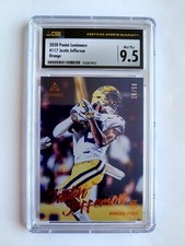 2020 PANINI LUMINANCE ORANGE JUSTIN JEFFERSON RC! 18/50! CSG 9.5! 1/1! JERSEY #!