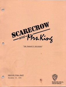 SCARECROW & MRS. KING SERIES THE PHAROAHS ENGINEERS SCRIPT KATE JACKSON copy