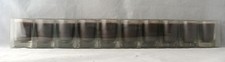 LOT OF 10-PC.BROWN BAKED APPLE SCENTED GLASS VOTIVE CANDLE 1.75"Hx1"D