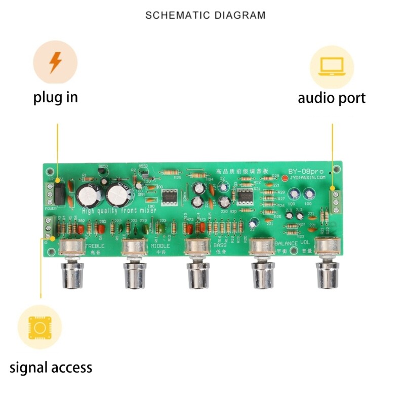 Bass Mid Treble Balance Volume Adjustable Audio Preamp Board Bass Mid Treble Balance Volume Adjustable Audio Preamp Board