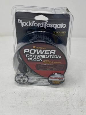 Rockford Fosgate RFD1 Distribution Block w/ One 1/0 AWG Input & Two 1/0 AWG New