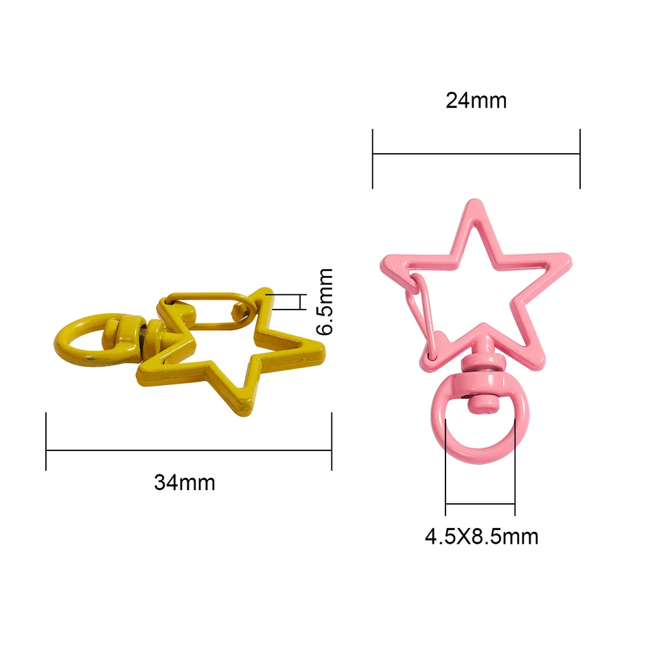 26x Alloy Lobster Claw Clasp Swivel Snap Hook for Key Charm Jewelry Craft Making - Image 3 of 4