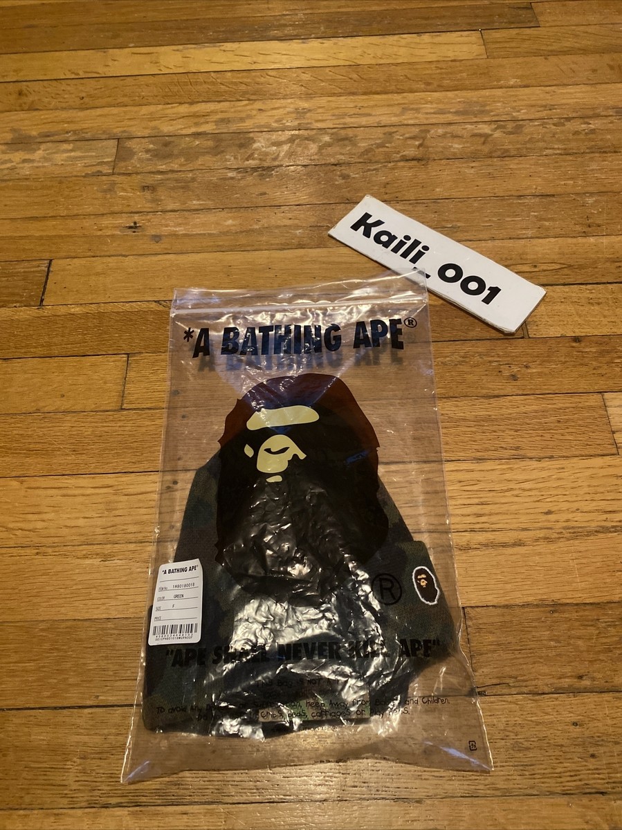 A Bathing Ape Bape 1st Camo Knit Cap Beanie New with tags Green