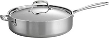 Tramontina Covered Deep Saute Pan Stainless Steel Tri-Ply Clad 6 Qt 80116/073DS