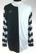 ADIDAS Jersey Green White Striped Vintage 90s Color Block Soccer USA Made Mens M