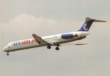 Postcard Airline ATA AIRLINES MD-83 UR-CDN No. A1450 CC7.