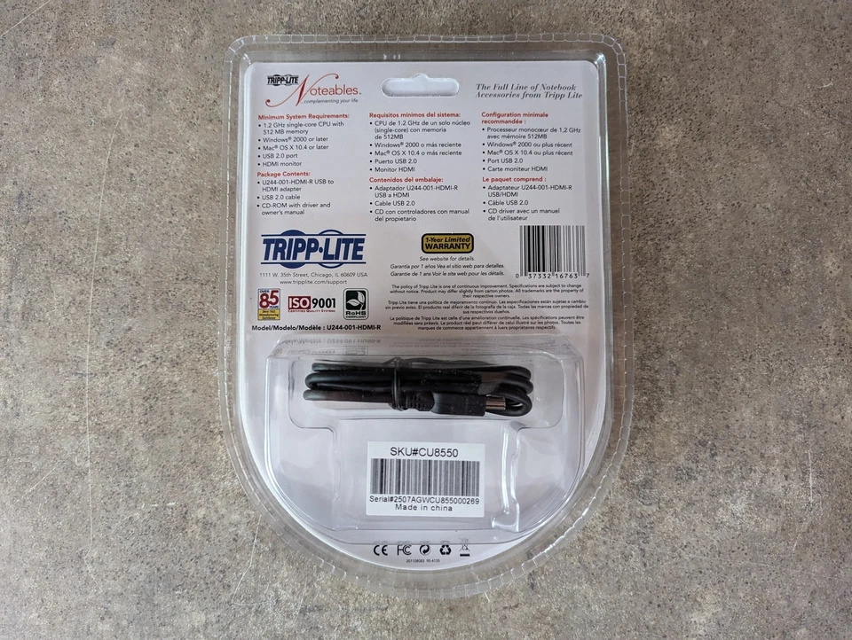 TRIPP LITE U244-001-R USB TO DVI/VGA ADAPTER M3-2 - Image 2 of 3